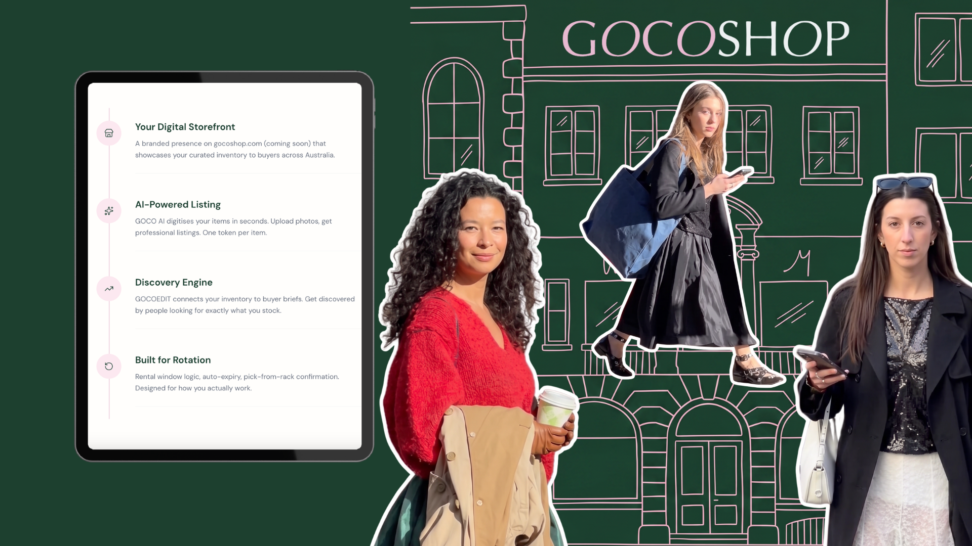 GOCOSHOP — your digital storefront, AI-powered listing, discovery engine, and built for rotation